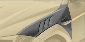 Накладки переднего крыла Lamborghini URUS carbon fiber without top coat
